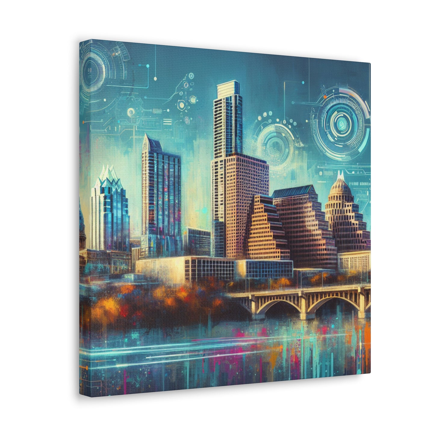 "Vibrant Austin Streets" - Canvas