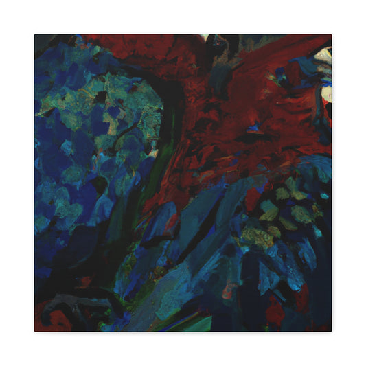 Tropical Parrot Palette - Canvas