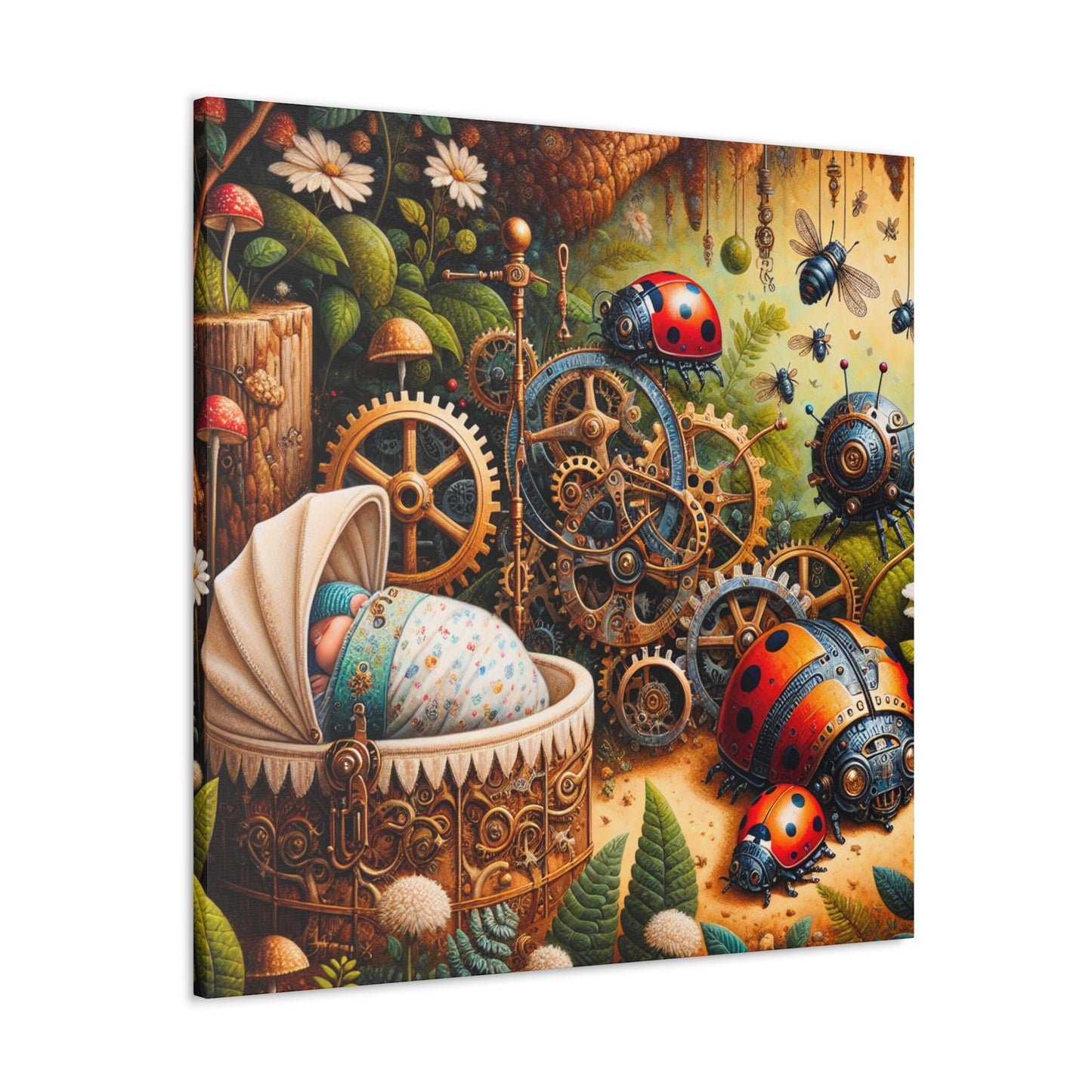 "Mechanical Garden Delights" - Canvas