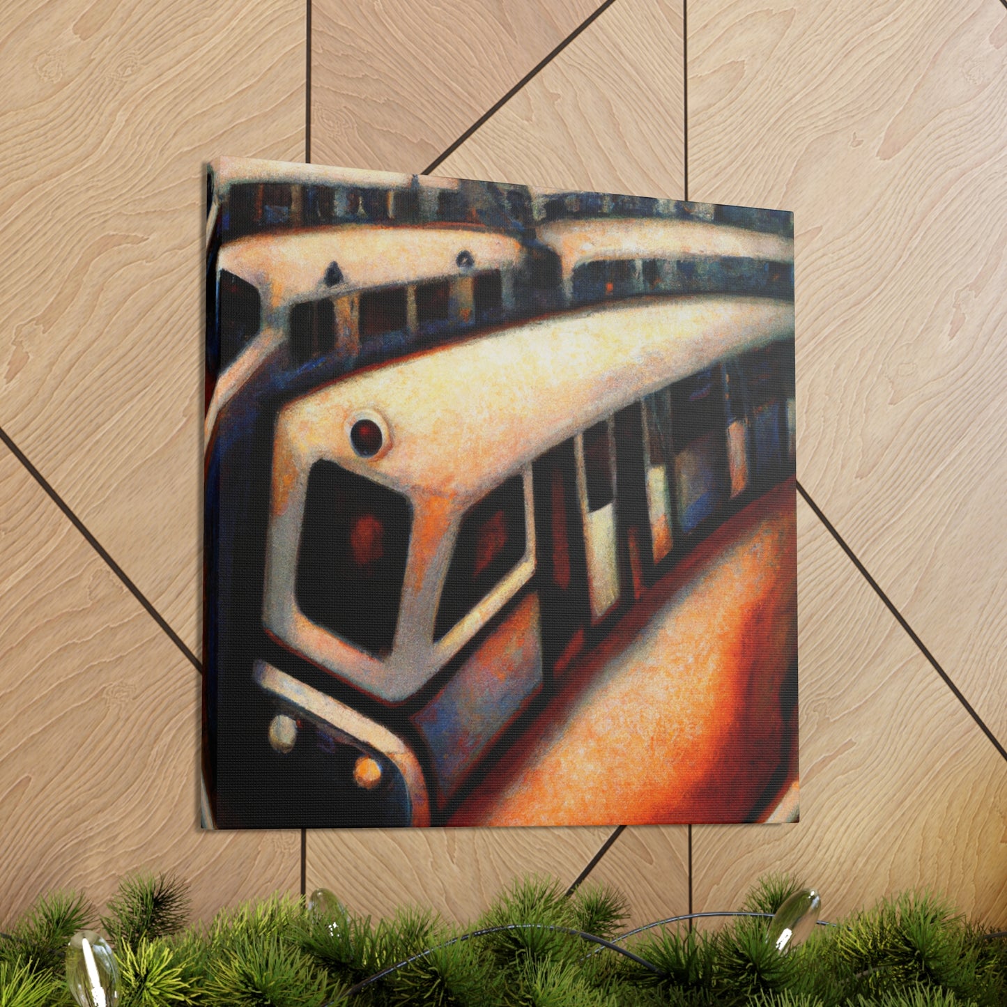 "Subway Train Impressionism" - Canvas