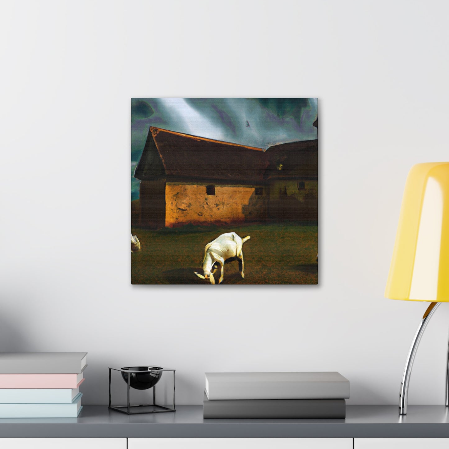 Goat and Greenery Peaceful - Canvas