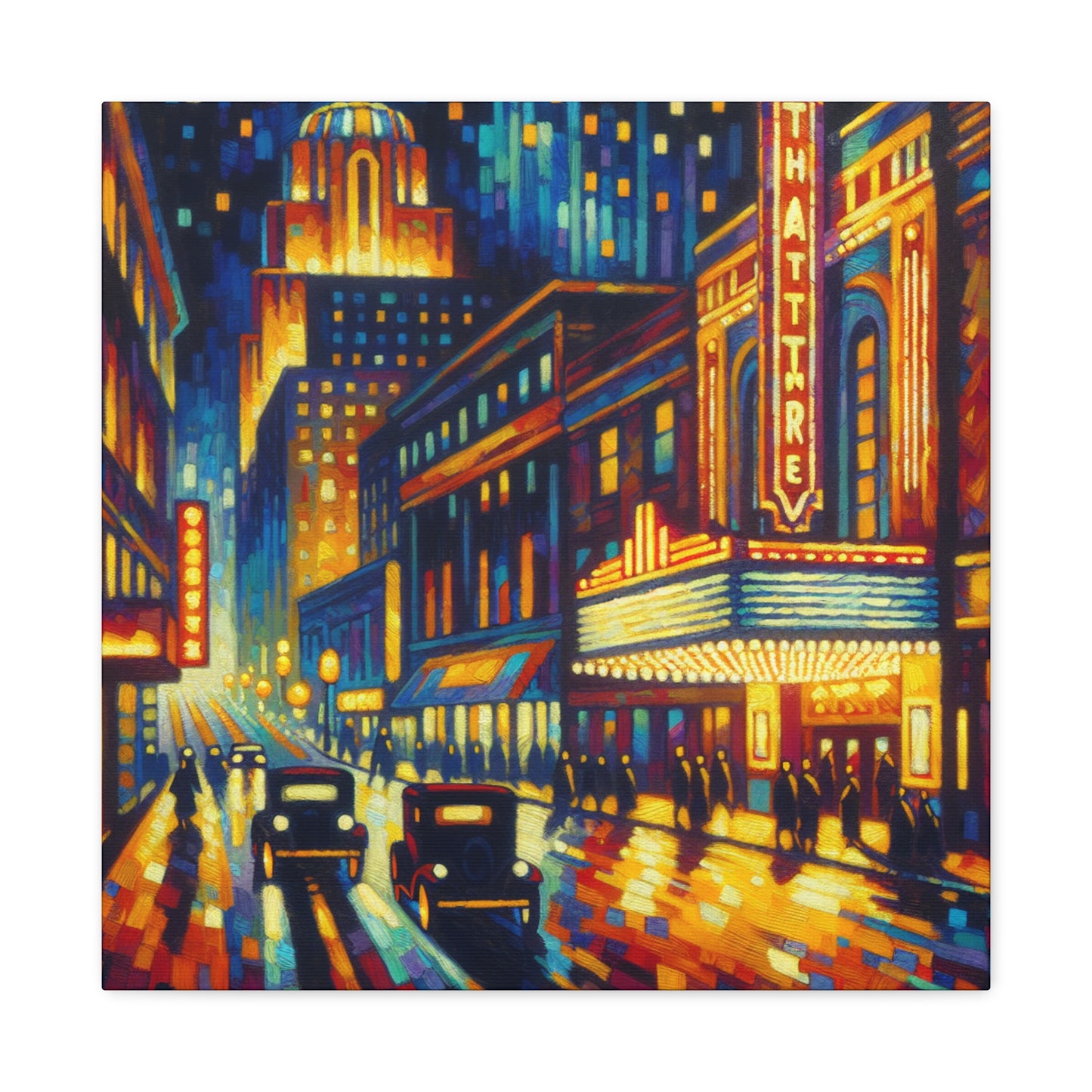 "Starry Curtain Lights" - Canvas