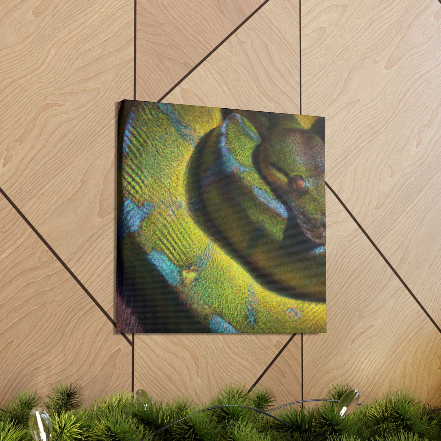 "Green Tree Python Shine" - Canvas