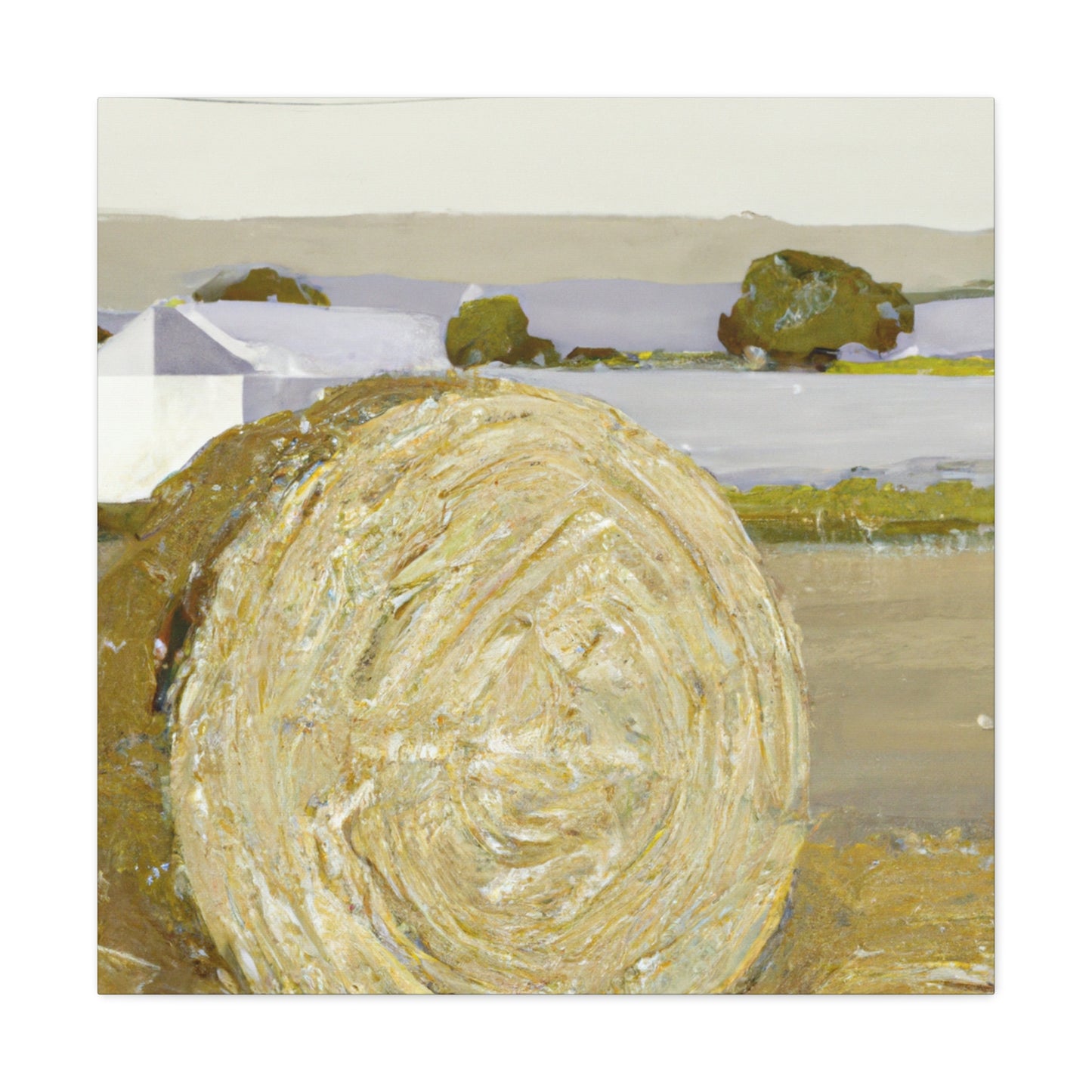 "Hay Bales in Golds" - Canvas