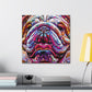 "Playful English Bulldog" - Canvas