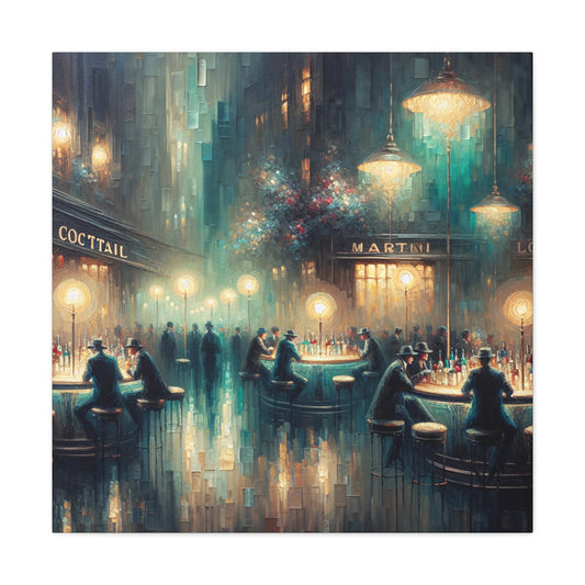 "Spirited Nightlife Serenade" - Canvas