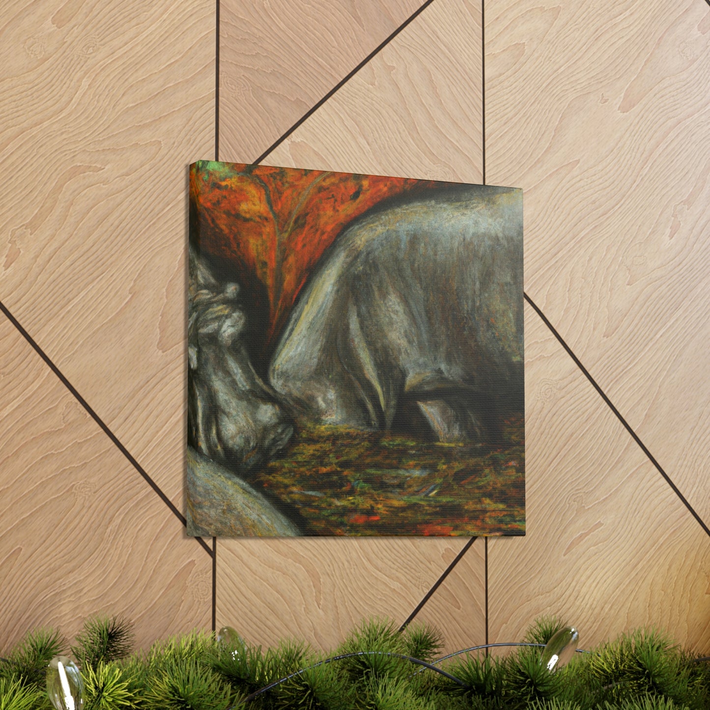 "Hippopotamus Hippo Surreal" - Canvas