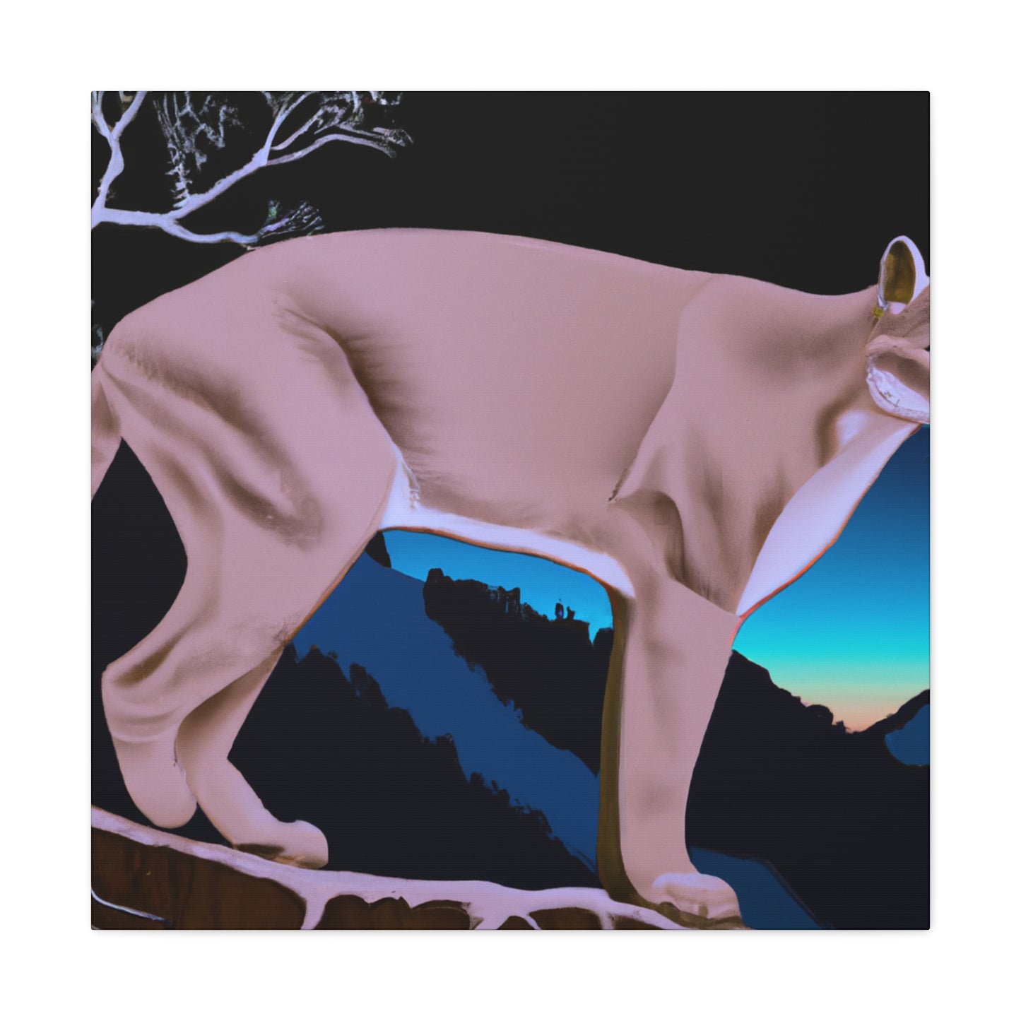 Puma in Art Deco - Canvas