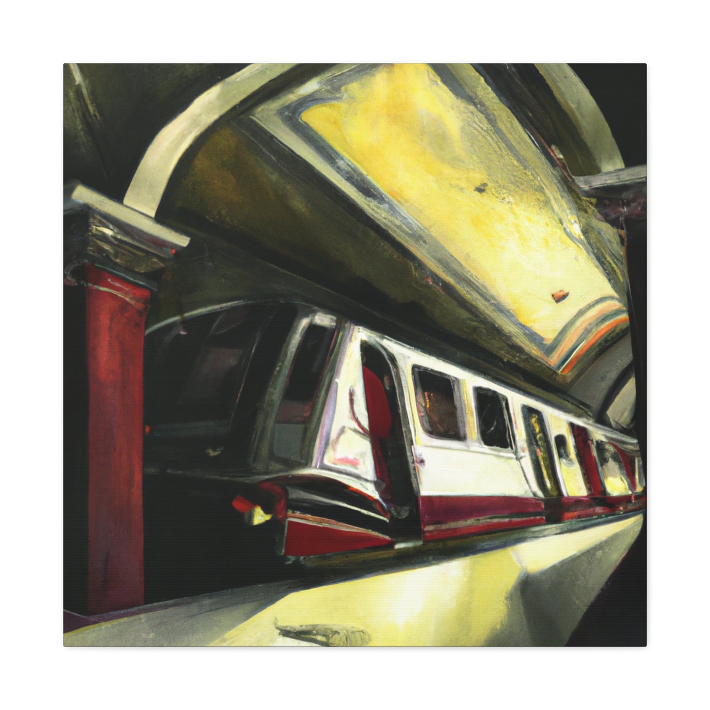 Subway Train Symphony. - Canvas