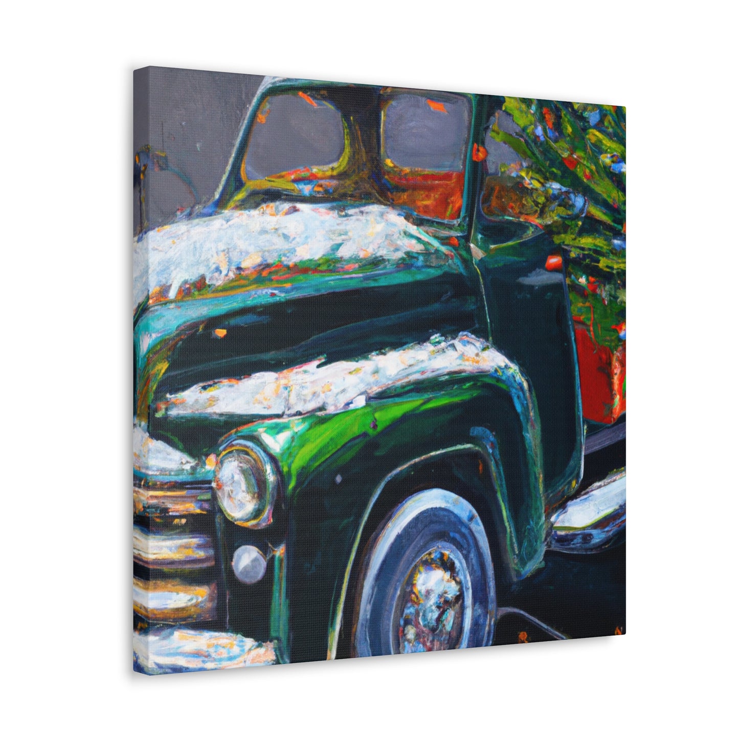 "Vintage Christmas Truck" - Canvas