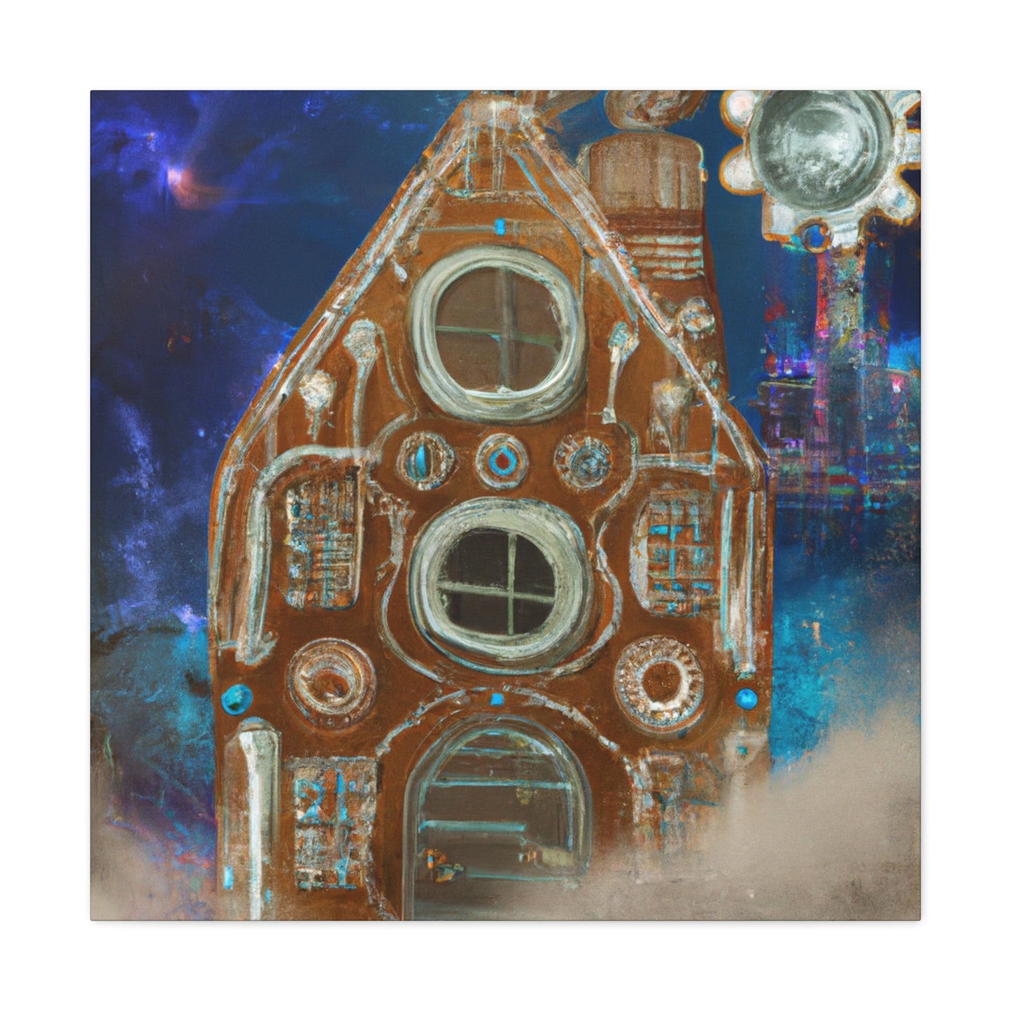 Gingerbread Steampunk Mansion - Canvas