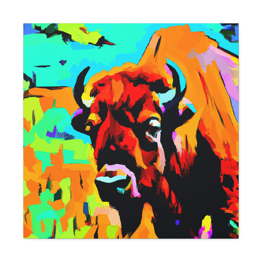 "Bison in Pop Colour" - Canvas