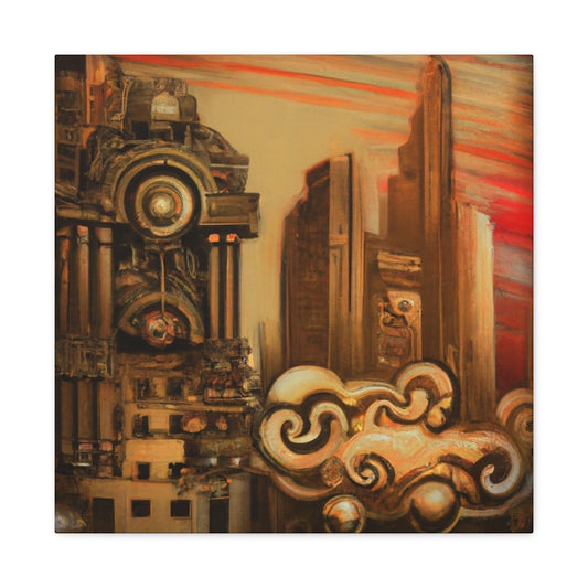 "Steampunk Art Deco Dream" - Canvas