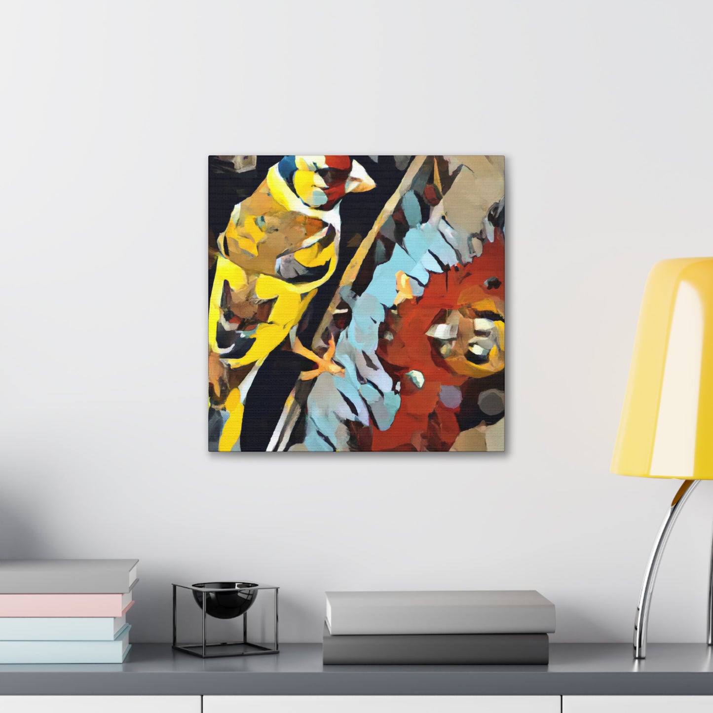 House Finch Abstraction - Canvas