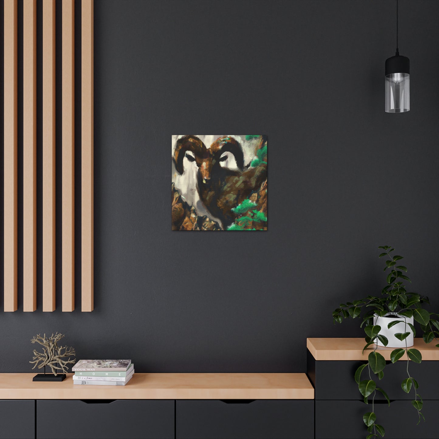 Majestic Rocky Bighorns - Canvas