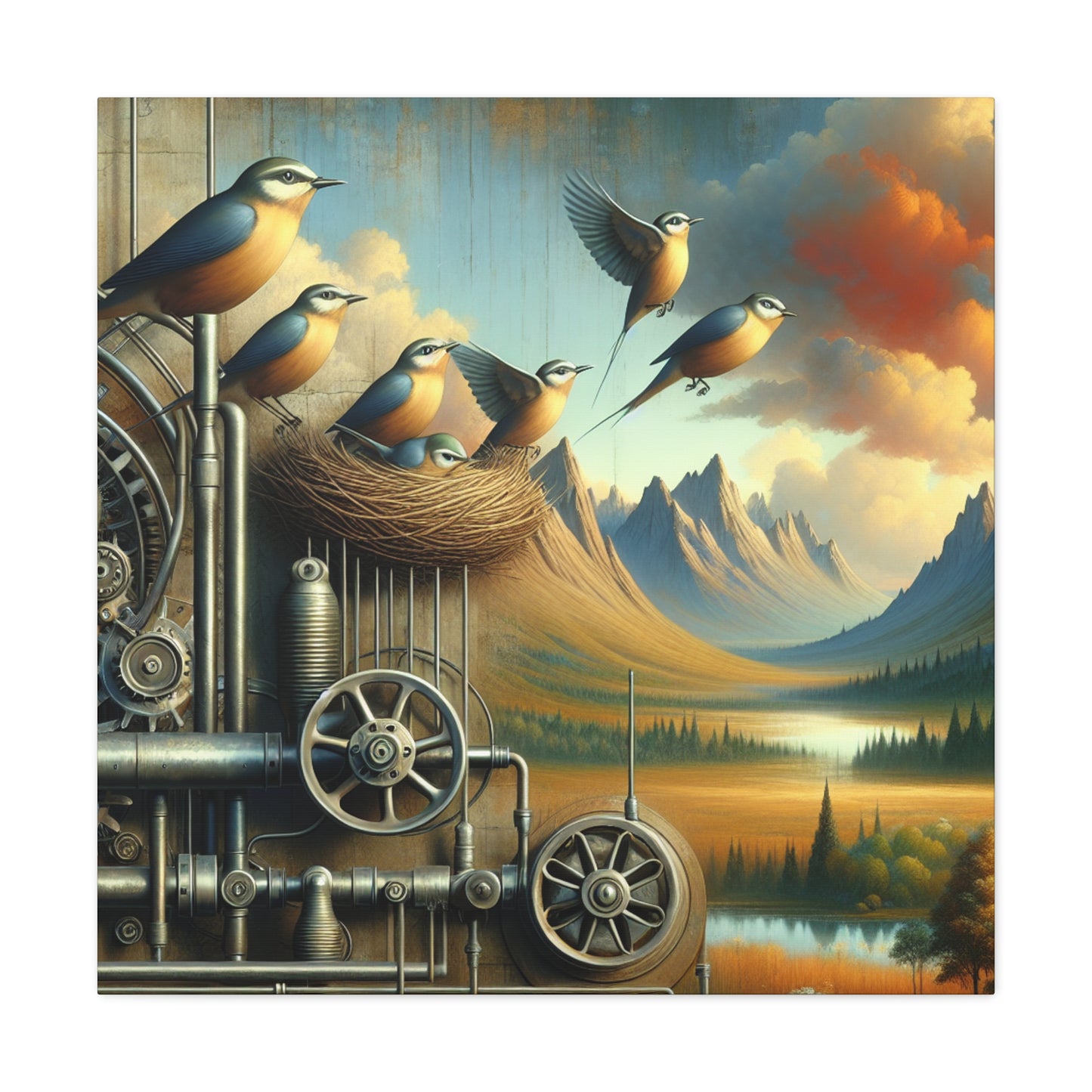 Enchanting Avian Abodes - Canvas