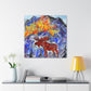 Elk Amidst Impressionism - Canvas