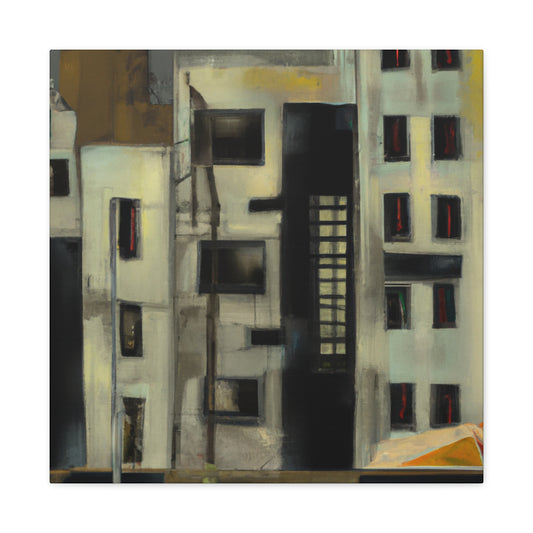 "Expressionist Cityscape Roar" - Canvas