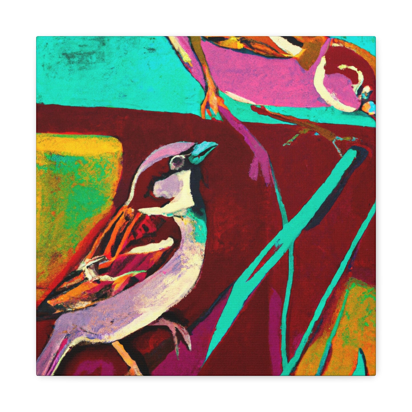 "Chorus of Sparrows Home" - Canvas