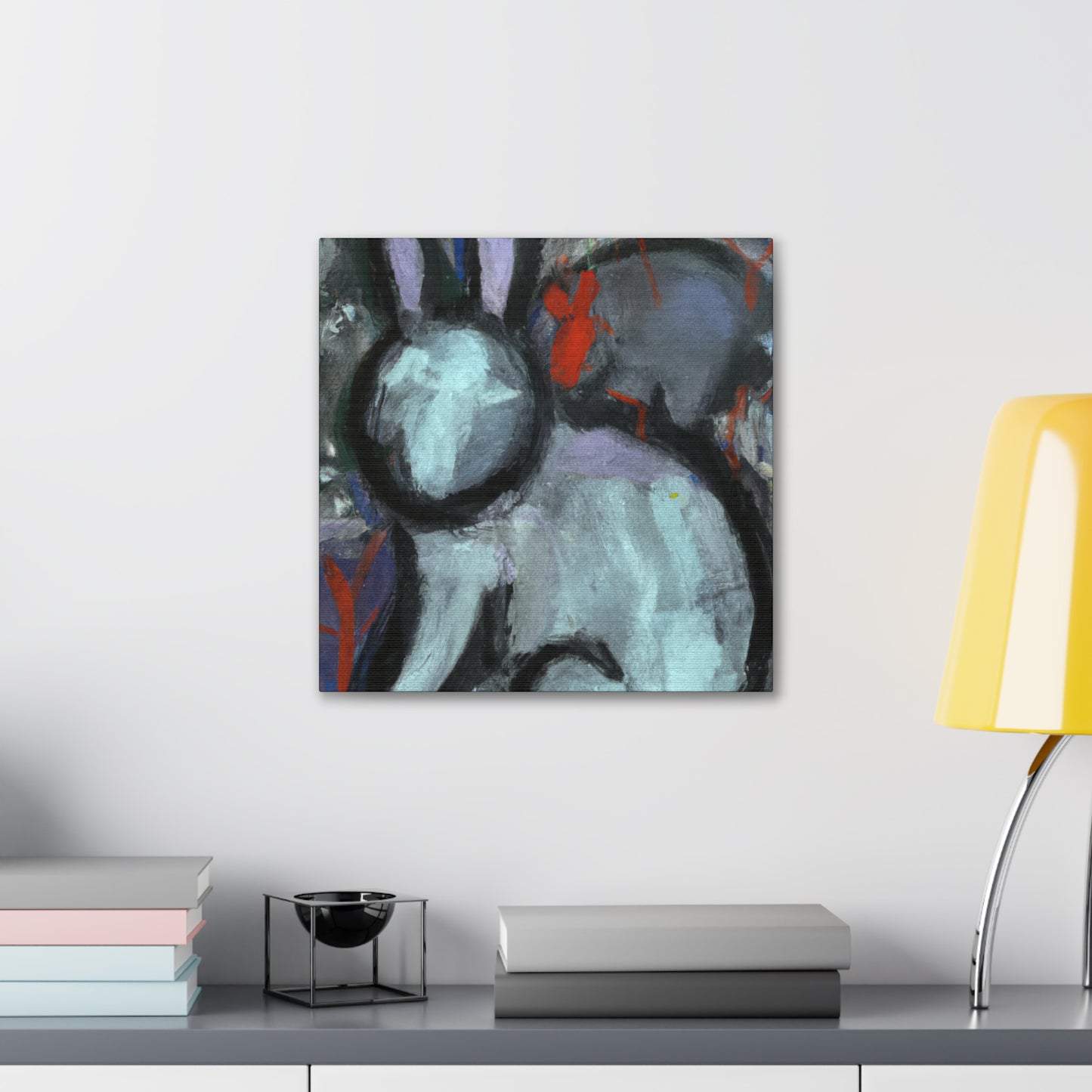 Rabbit in Bold Colors - Canvas