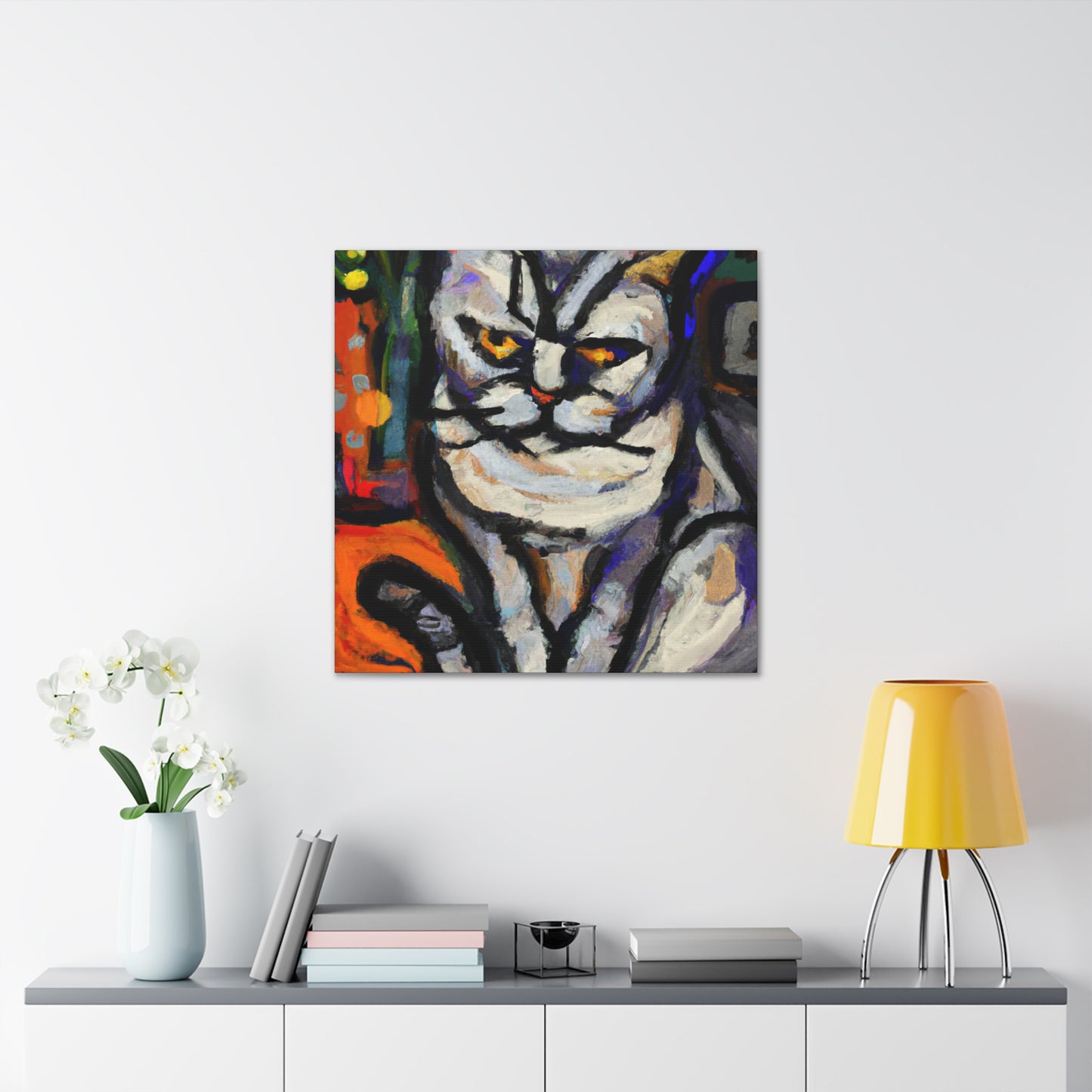 "Feline Expressionist Study". - Canvas