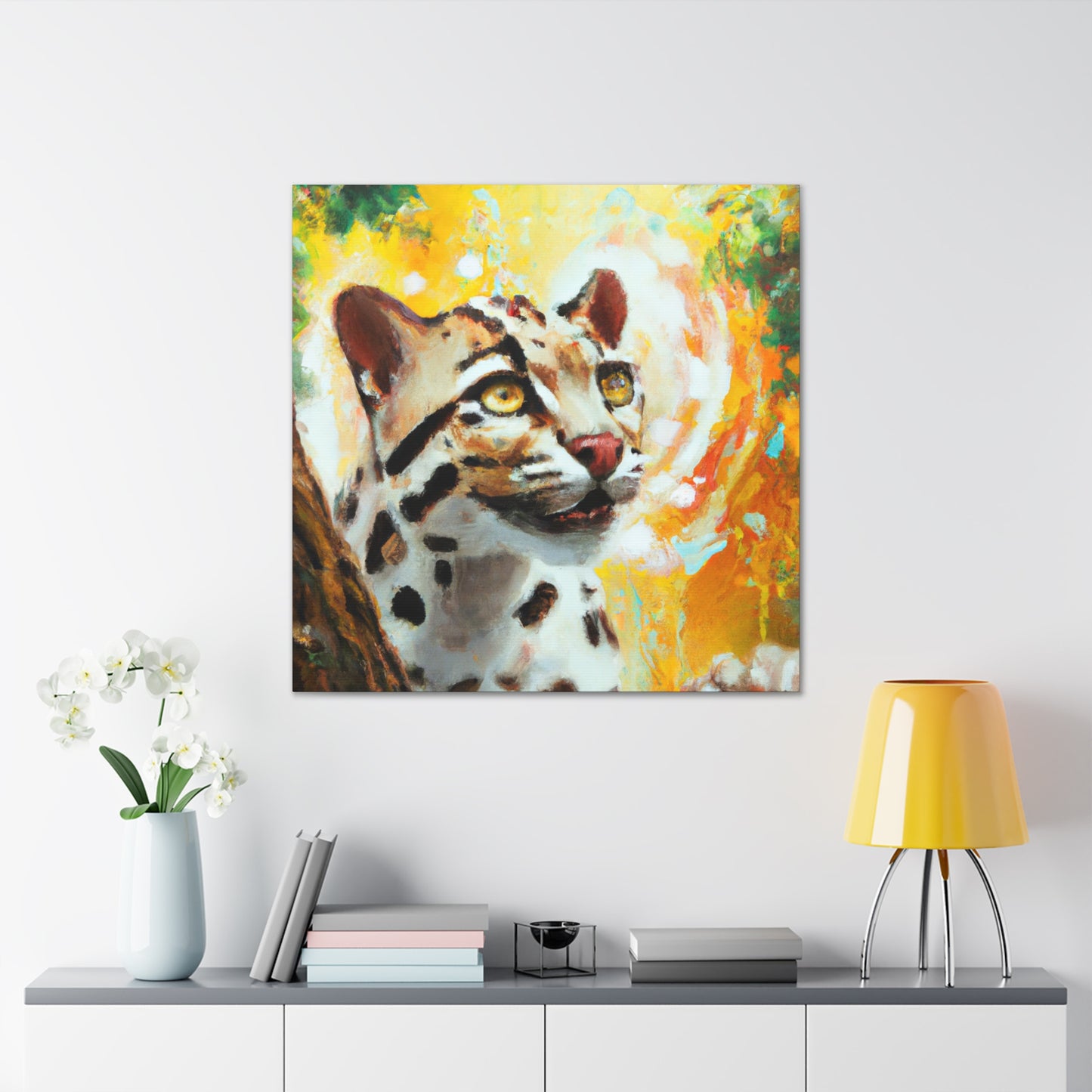 Clouded Leopard Obscured - Canvas