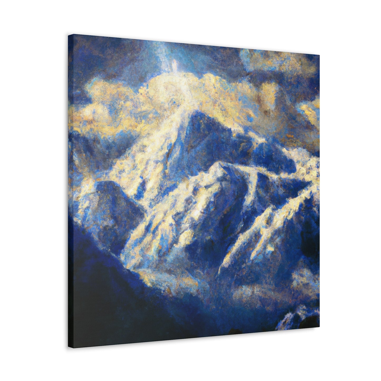 "Snowy Mountain Impressionism" - Canvas