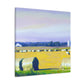 "Serene Hayfield Dreamscape" - Canvas