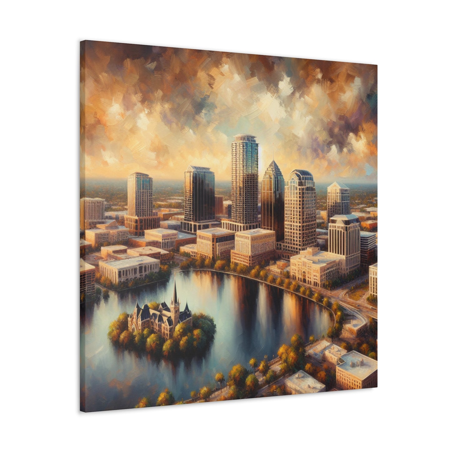 "Cityscape Dreams Unveiled" - Canvas