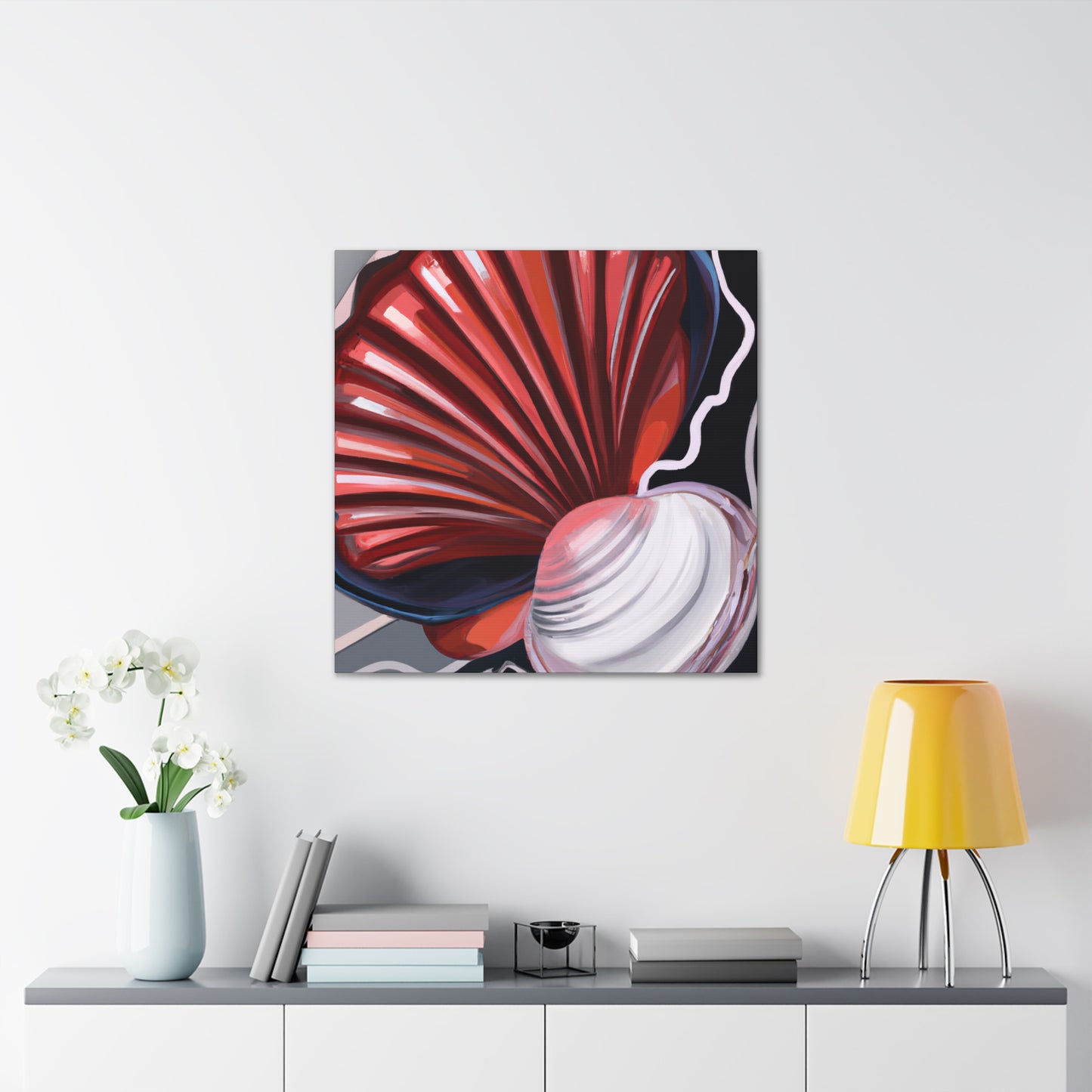 Clam in Reflection. - Canvas