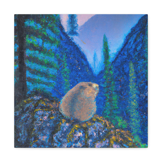 Marmot in Moonlight - Canvas