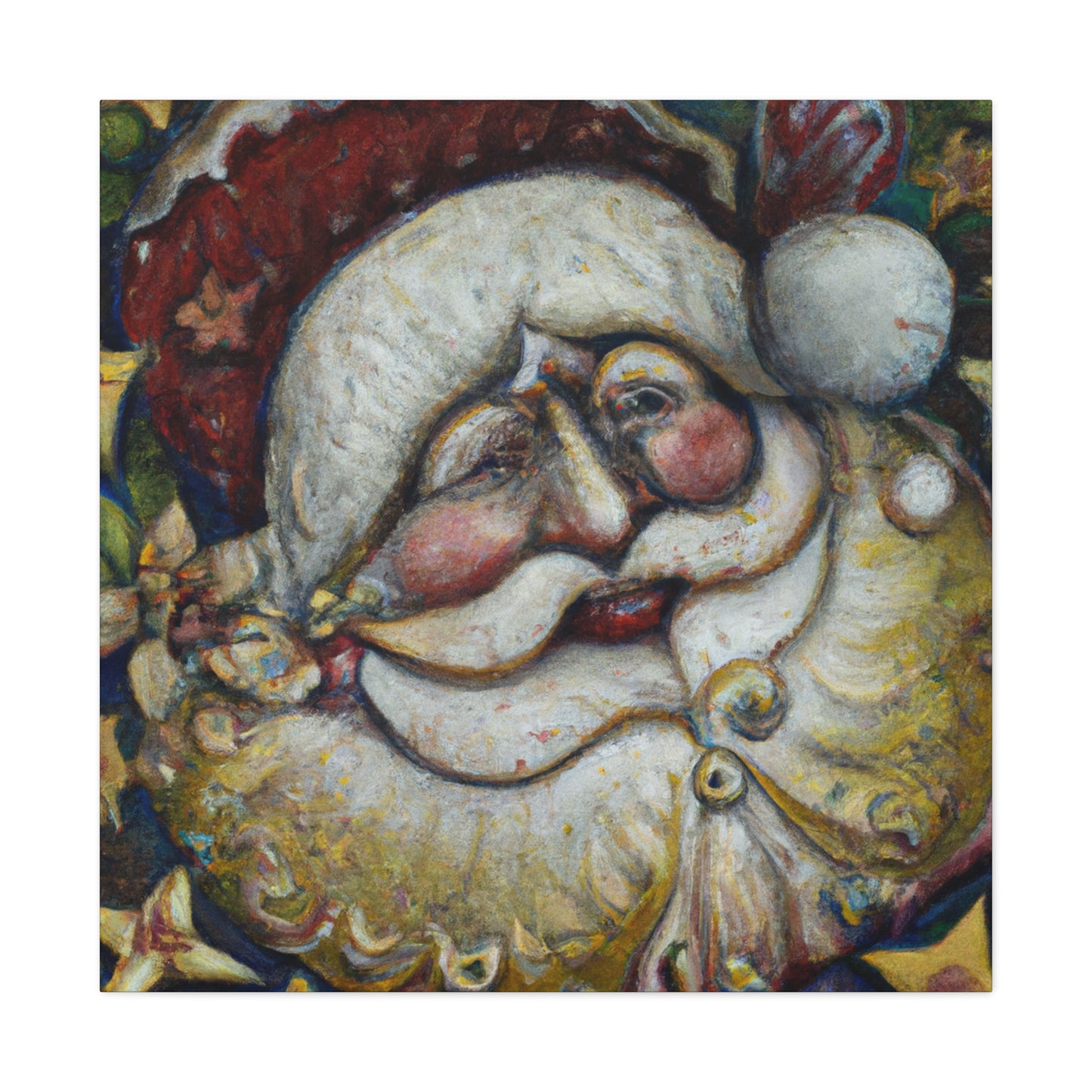 "Santa in Art Nouveau" - Canvas