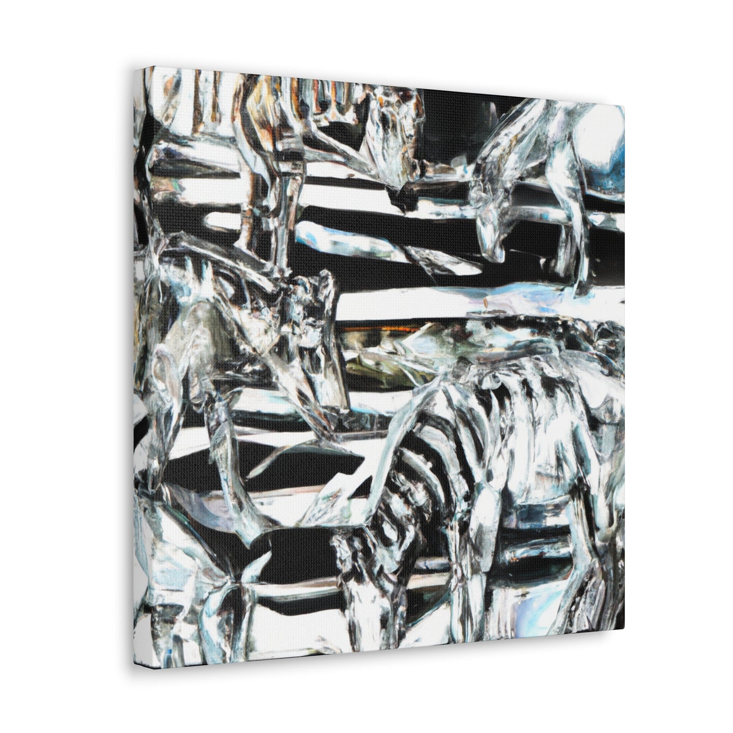 "Zebra's Striped Reflection" - Canvas