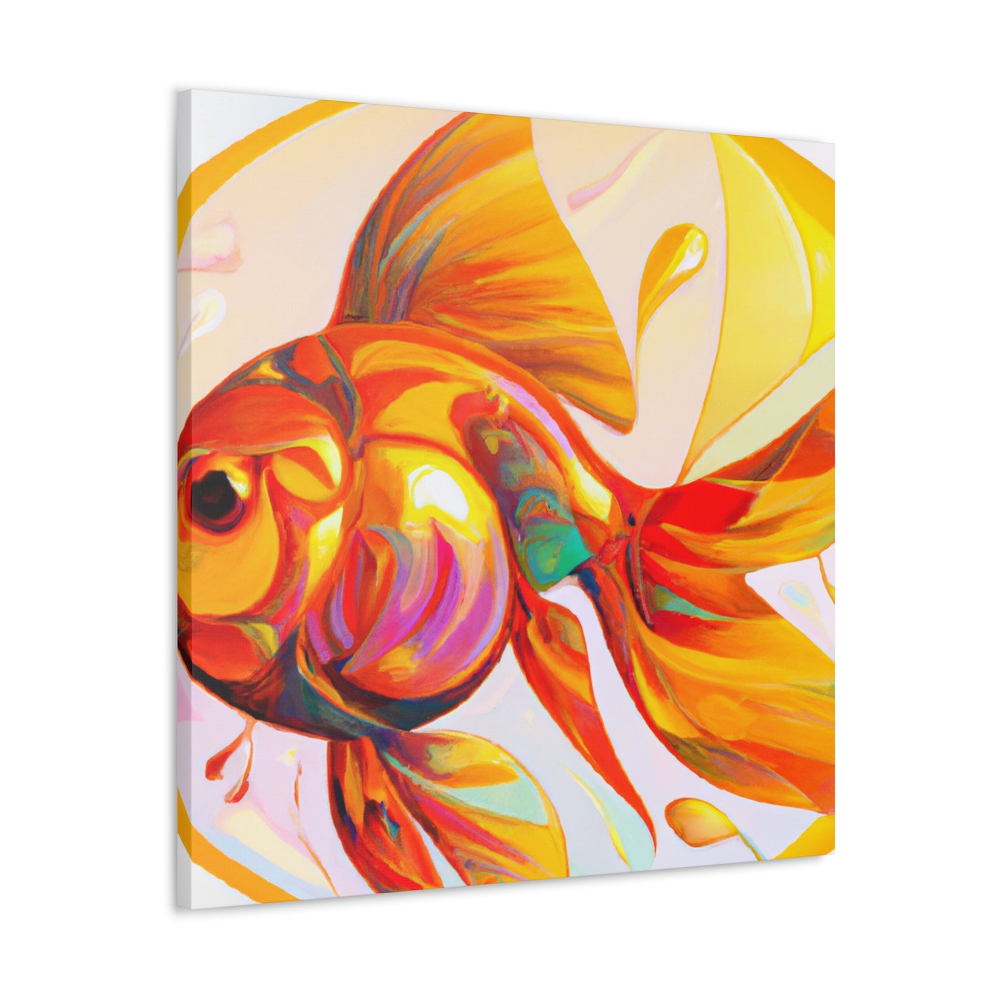 "Golden Fish Splendor" - Canvas