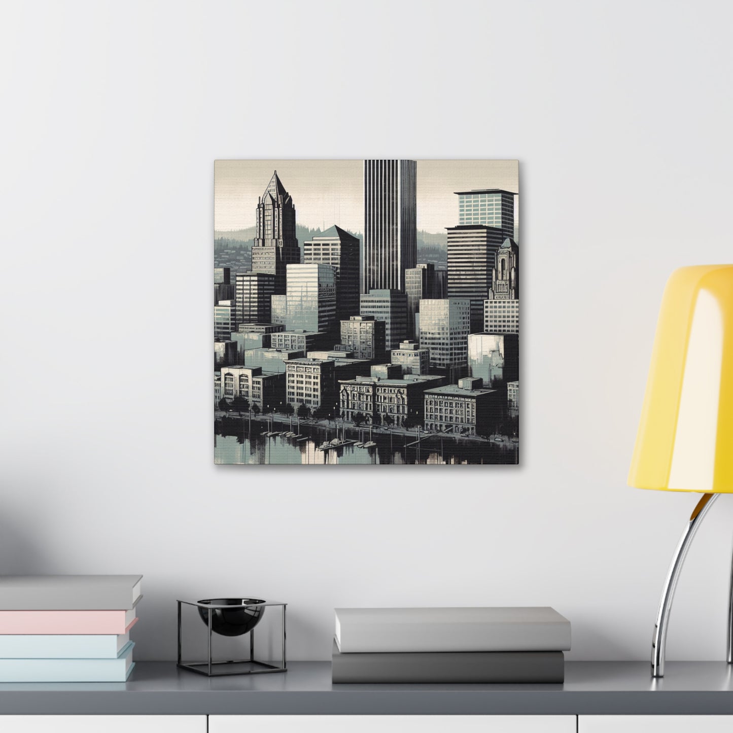 "Cityscape of Rose City" - Canvas