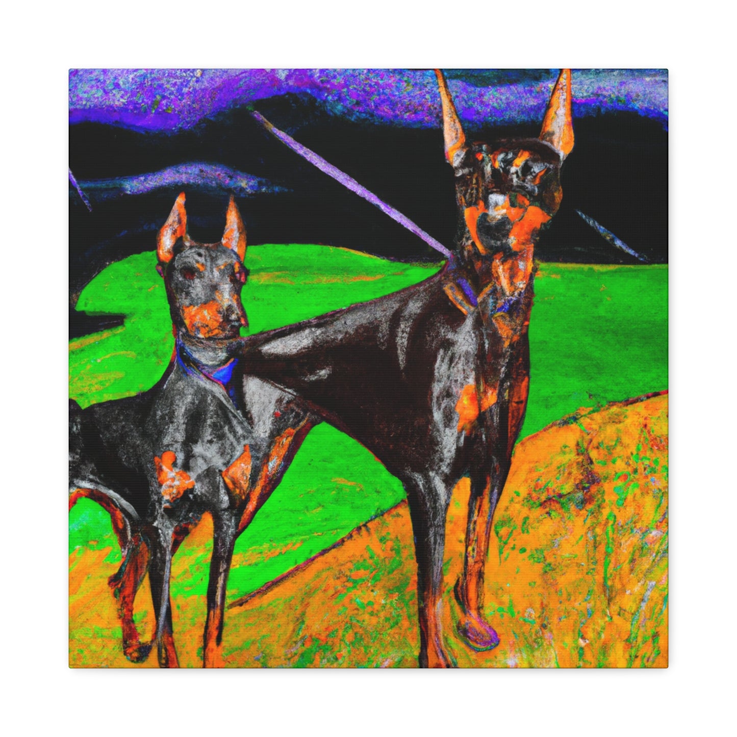 "Doberman's Primal Sentry" - Canvas