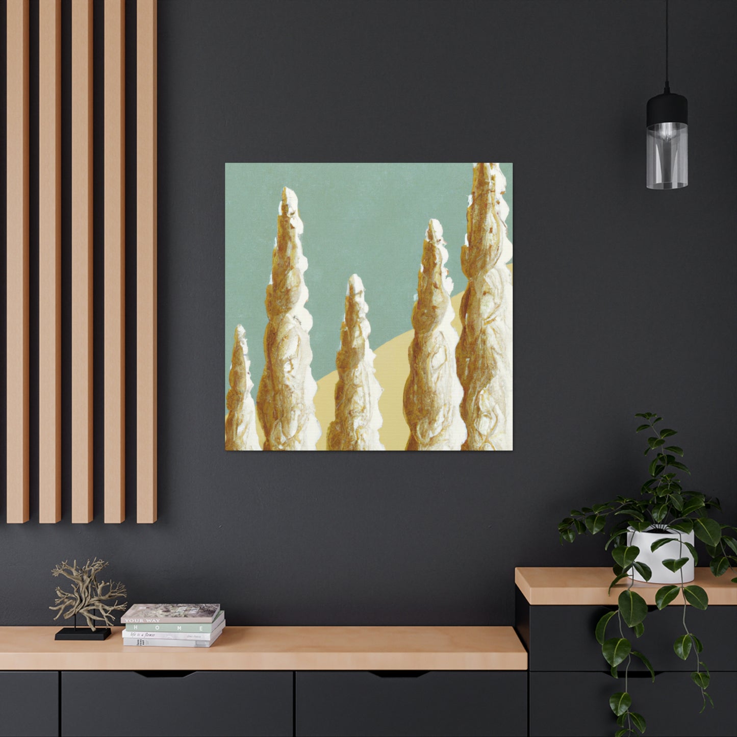 "Cypress in Moonlight" - Canvas