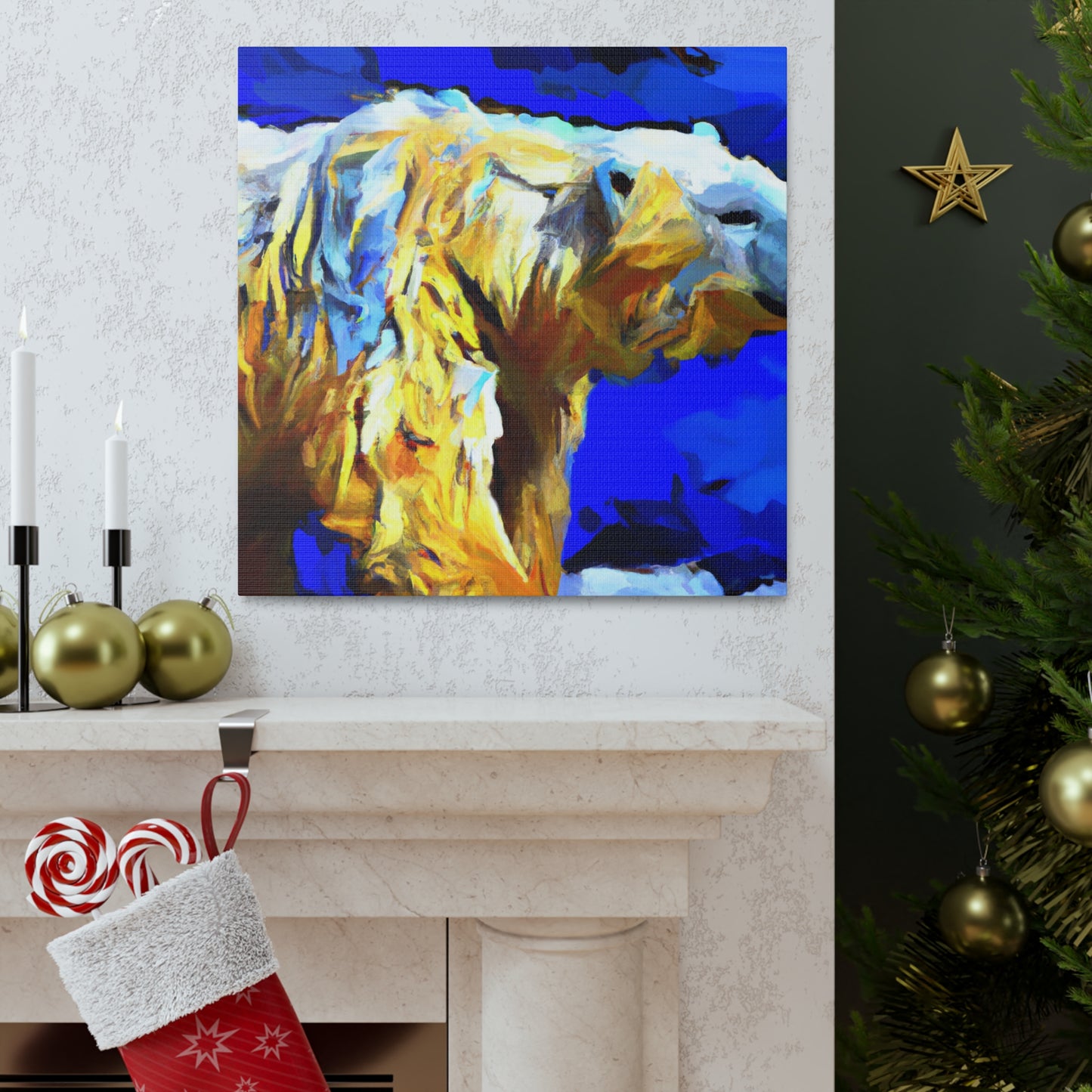 Polar Bear in Hues - Canvas