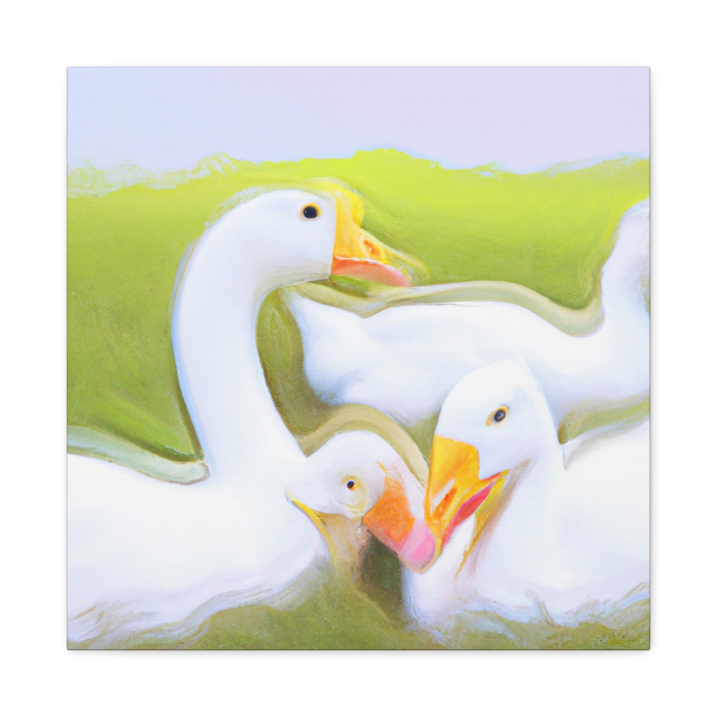 "Gaggle of Geese Flying" - Canvas