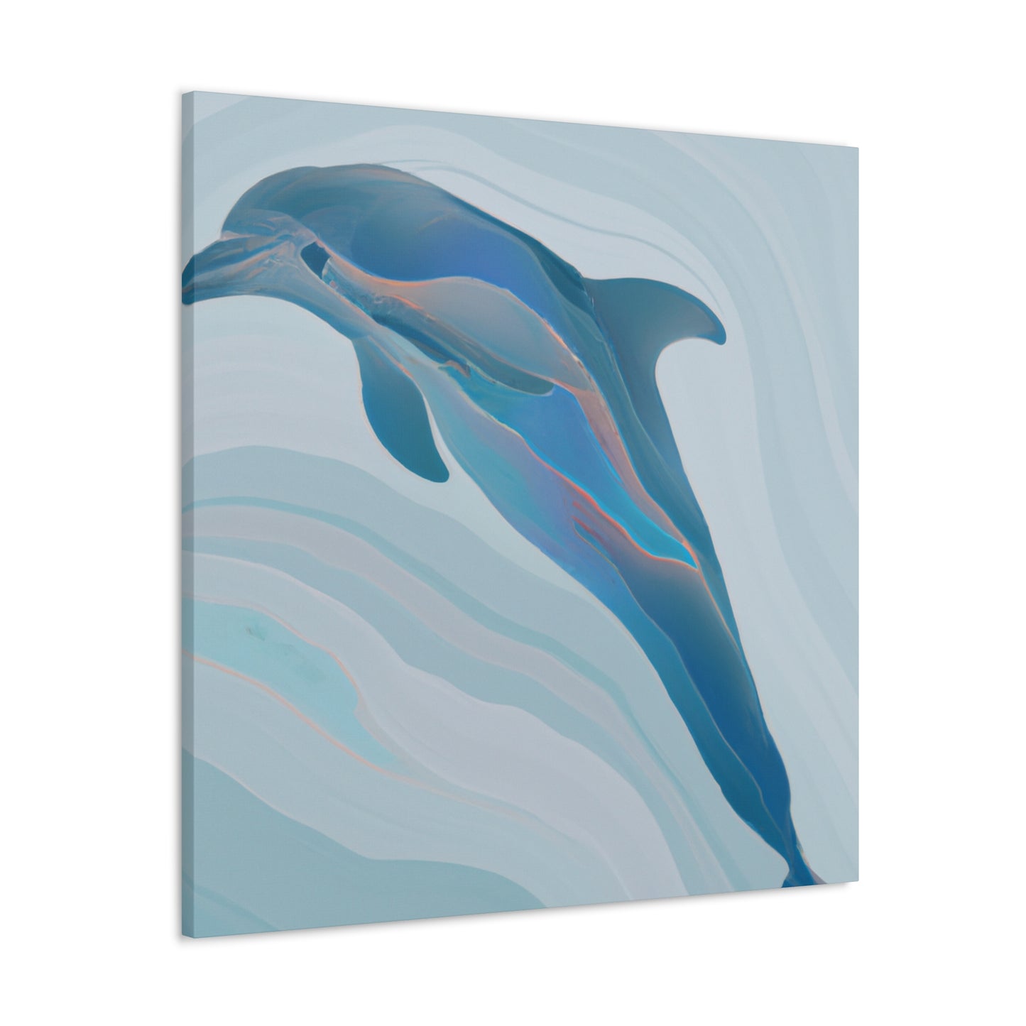 Dolphin's Playful Joy - Canvas