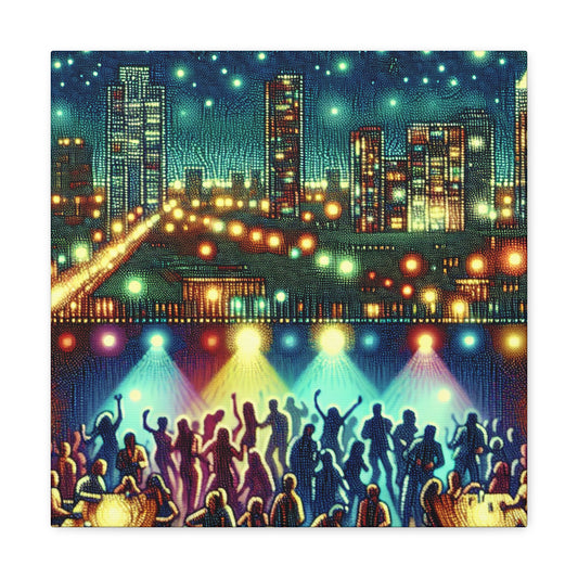 Vibrant Rooftop Revelry - Canvas