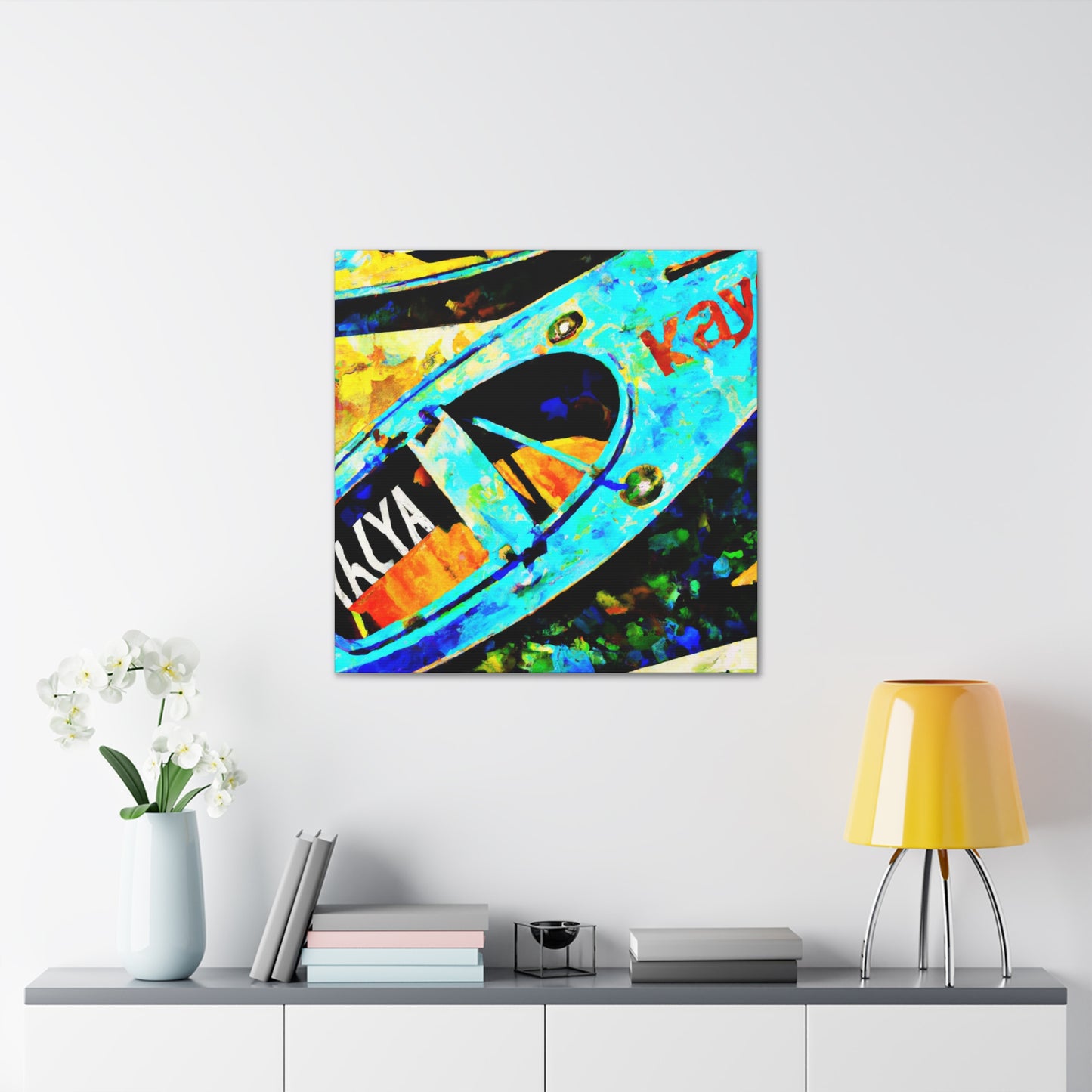 Kayaking in Art Deco - Canvas