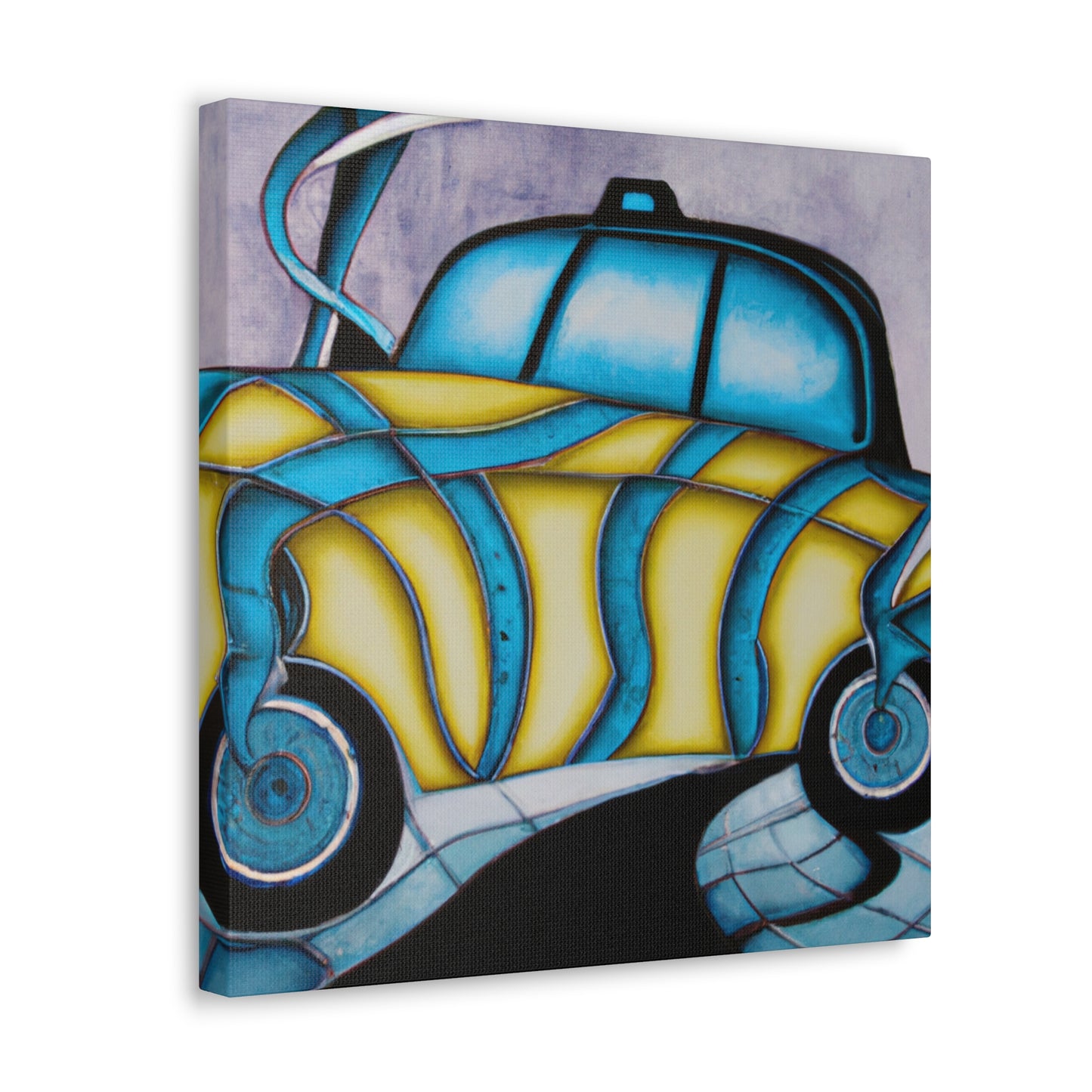 "Taxi at Midnight Glow" - Canvas