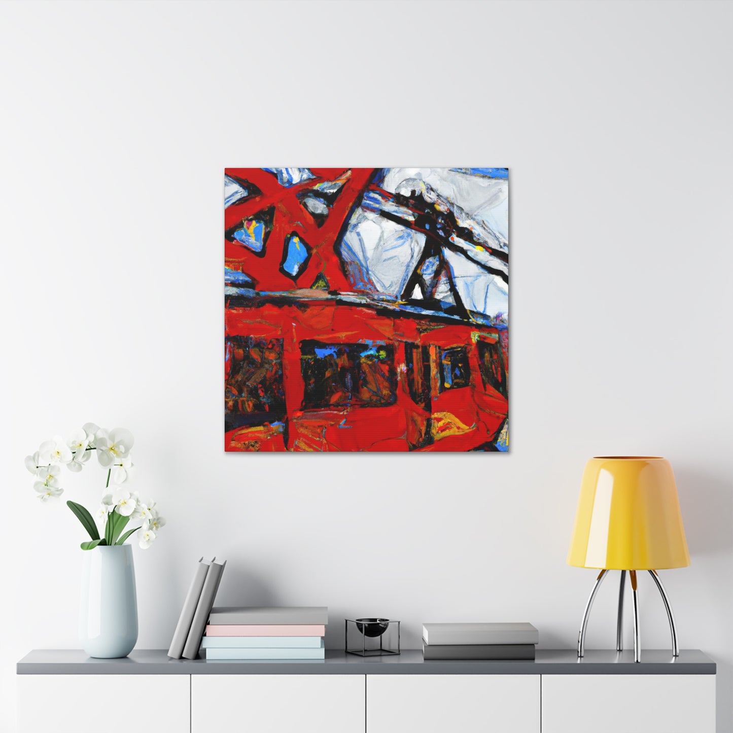 "Cable Car Expressionism" - Canvas