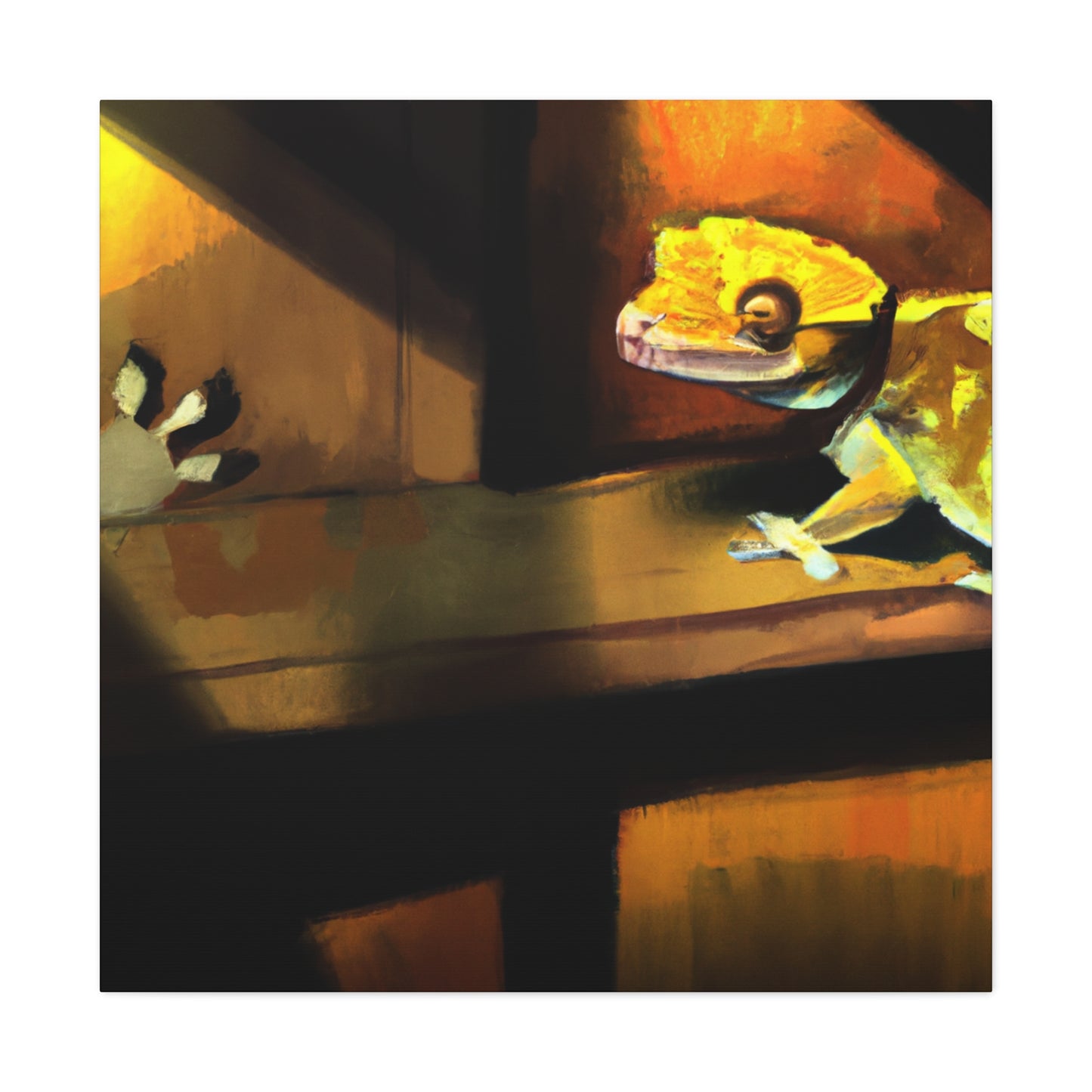 "Crested Gecko Fantasy Art" - Canvas