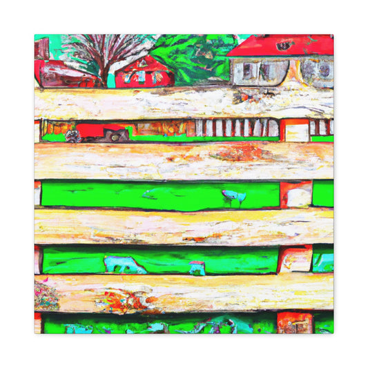 "Barnyard Fence Splendor" - Canvas