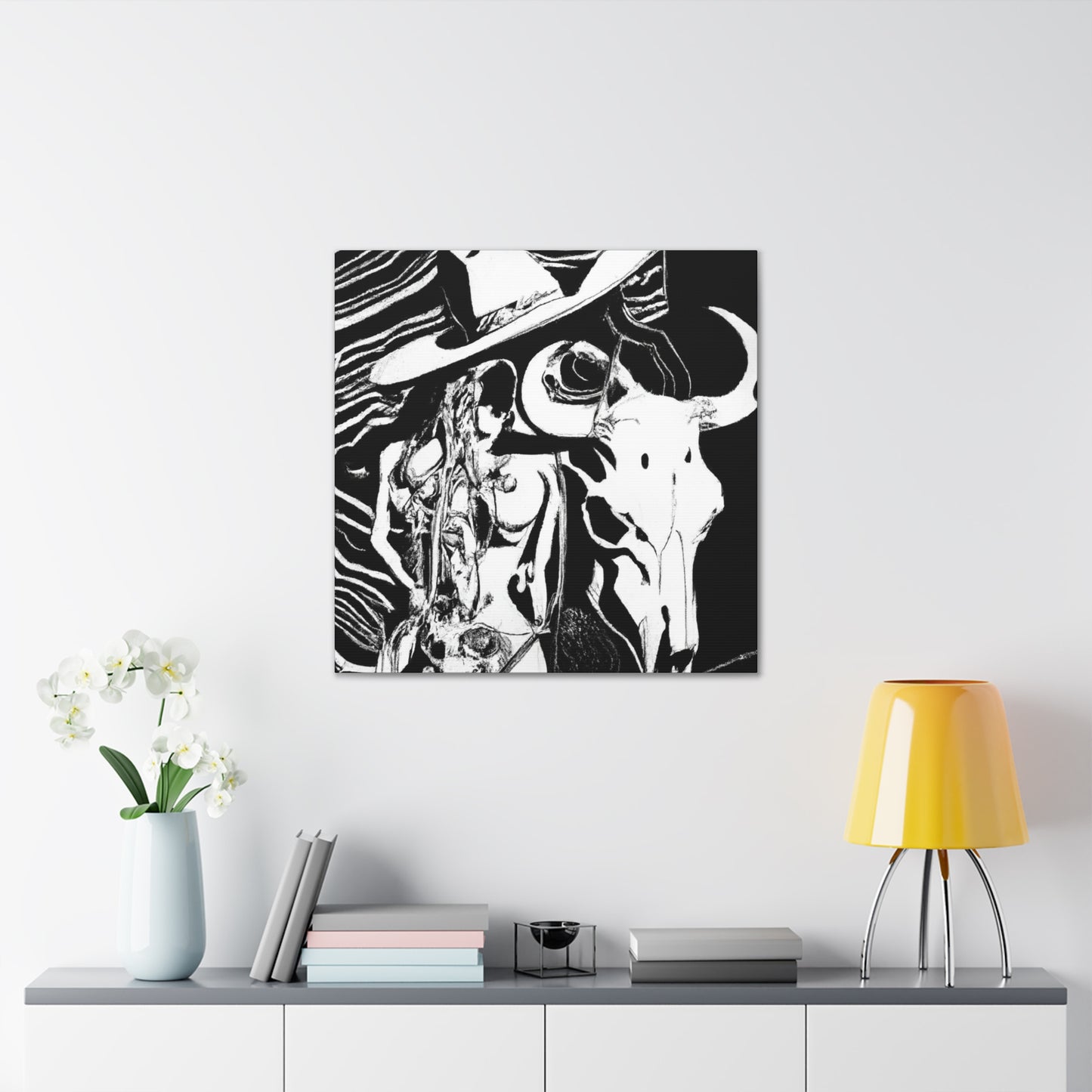 "Cow Skull Transcendence" - Canvas