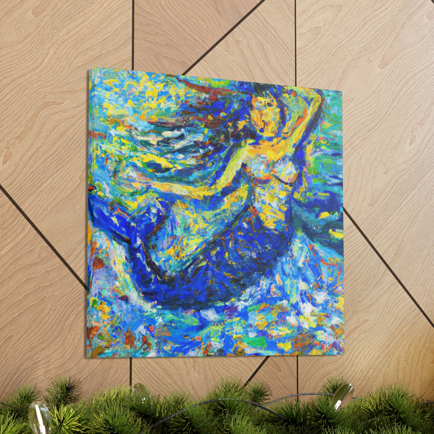 Mermaid in Moonlight - Canvas