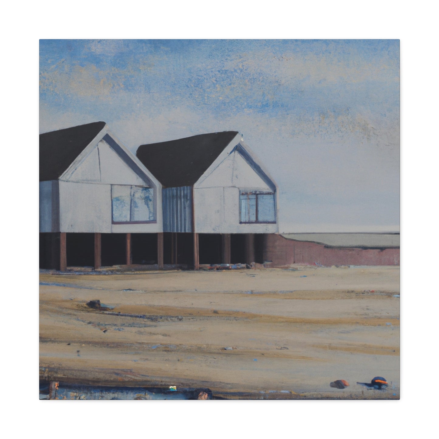 "Cottage Coast Reflection" - Canvas