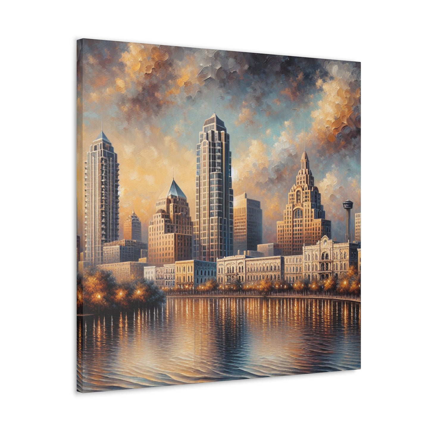 "Serenity Amidst Urban Splendor" - Canvas